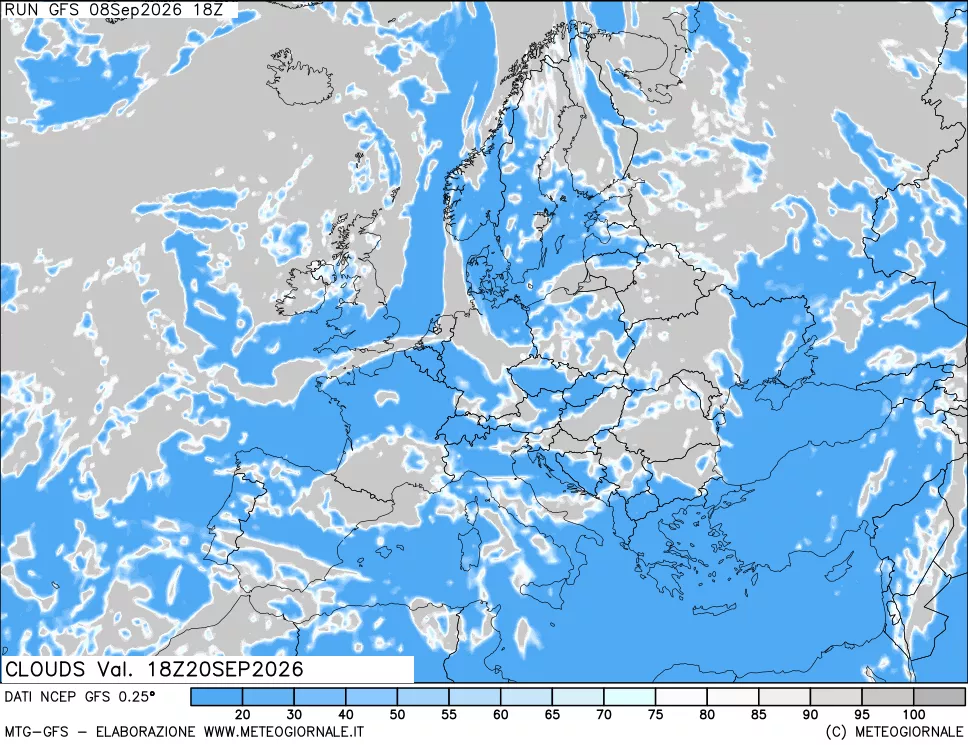 mappa Nuvolosità totale