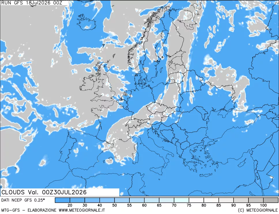 mappa Nuvolosità totale