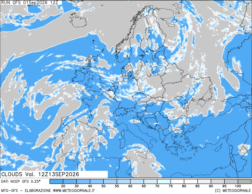 mappa Nuvolosità totale