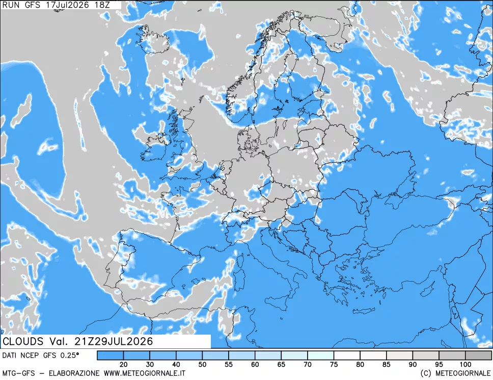 mappa Nuvolosità totale