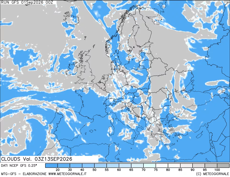 mappa Nuvolosità totale