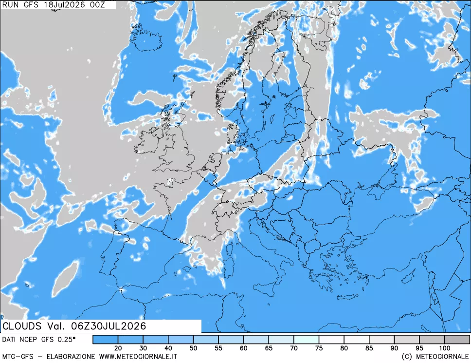 mappa Nuvolosità totale