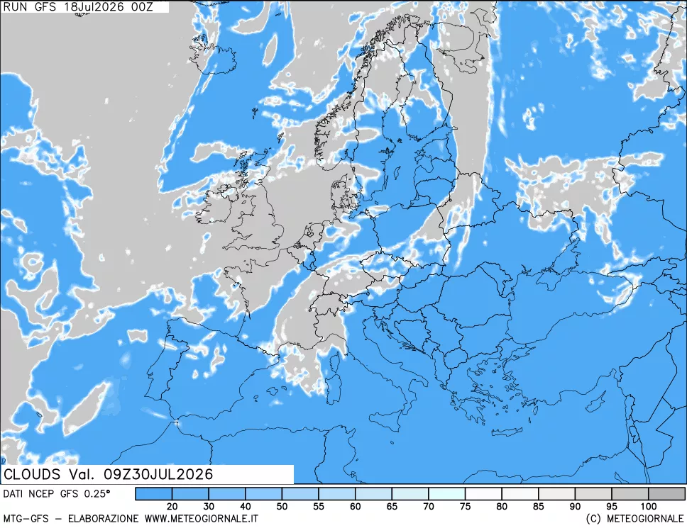 mappa Nuvolosità totale