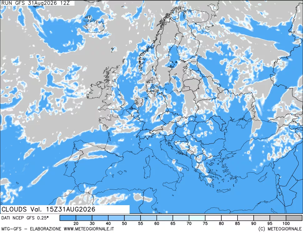 mappa Nuvolosità totale