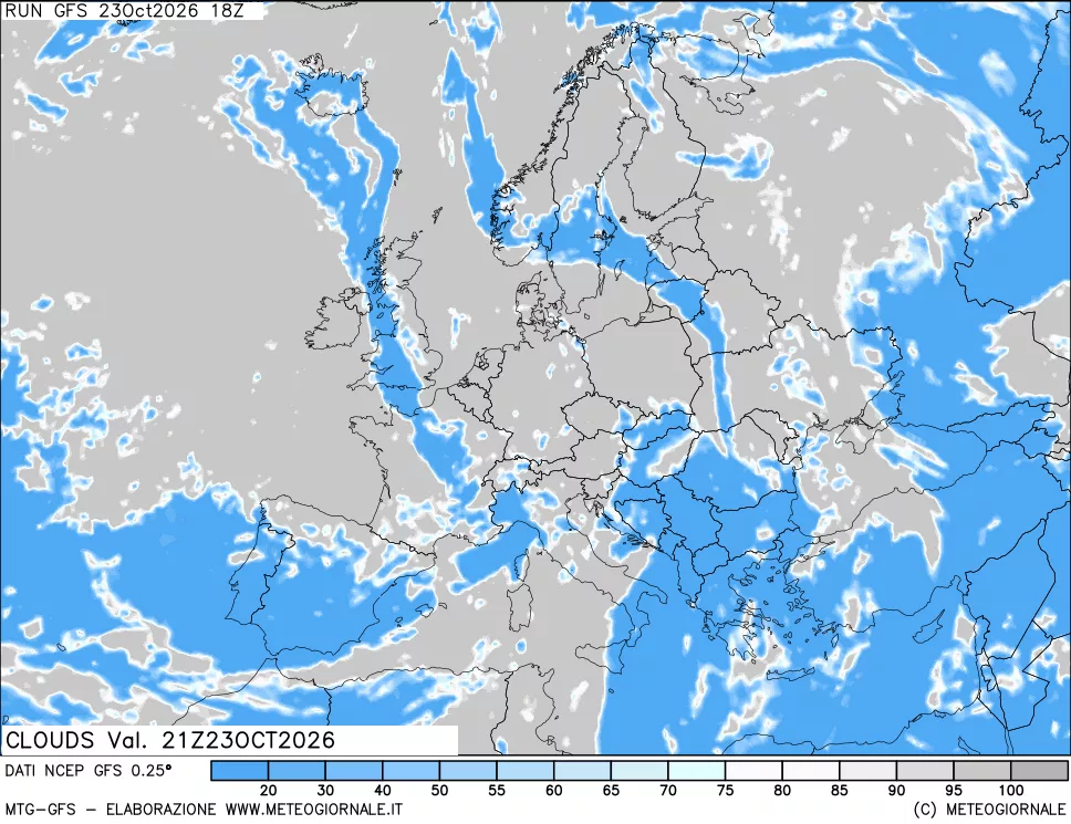 mappa Nuvolosità totale
