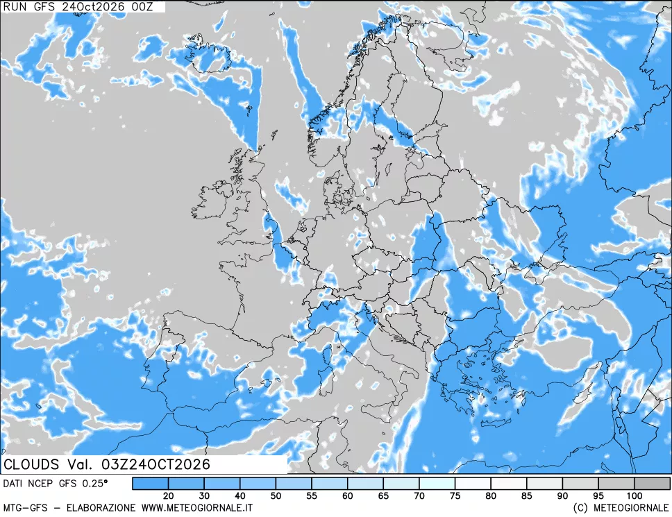 mappa Nuvolosità totale