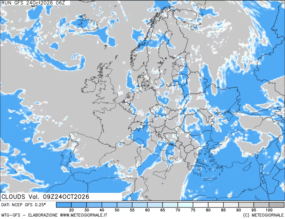 mappa Nuvolosità totale