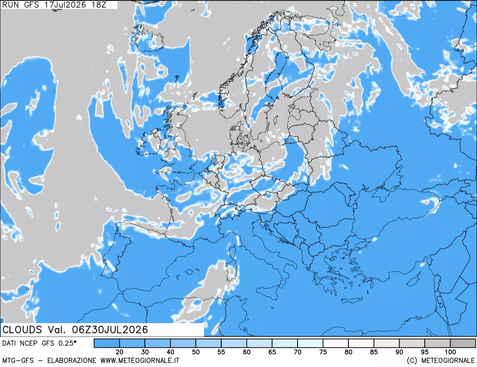 mappa Nuvolosità totale