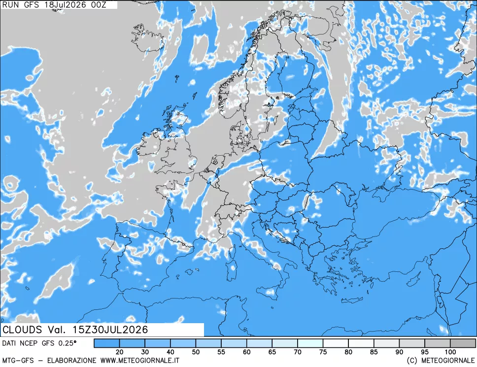 mappa Nuvolosità totale