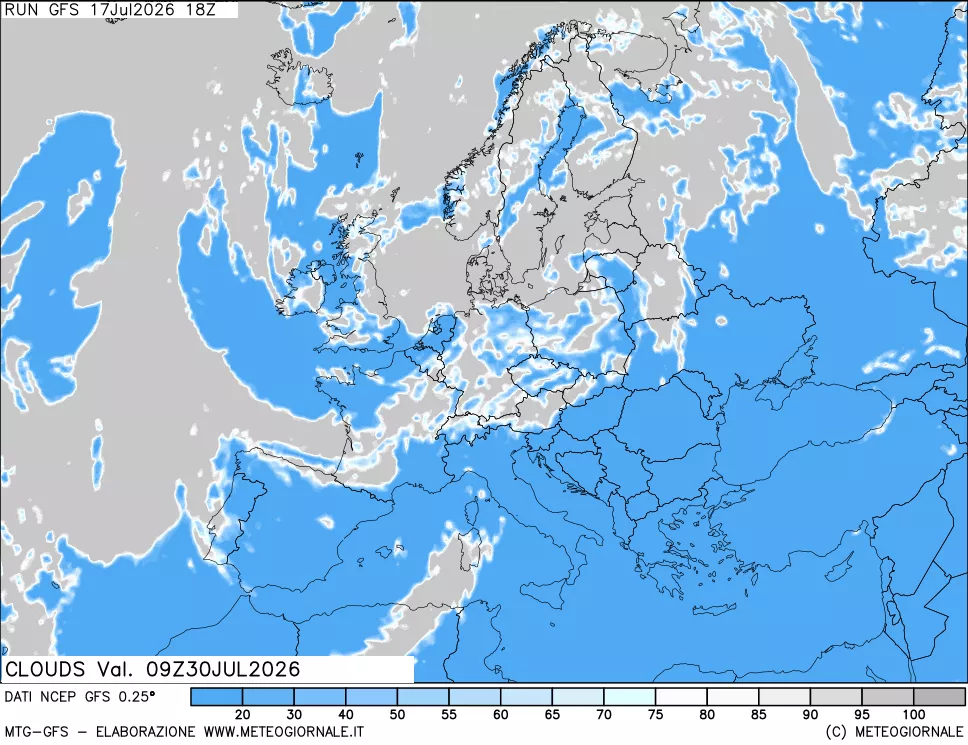 mappa Nuvolosità totale