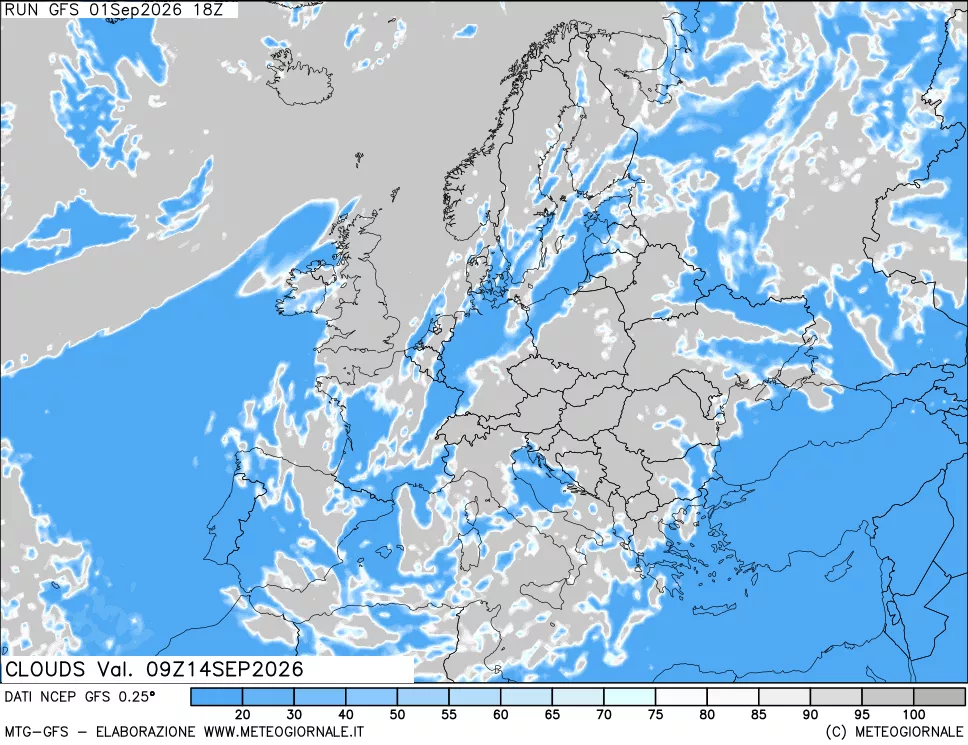 mappa Nuvolosità totale