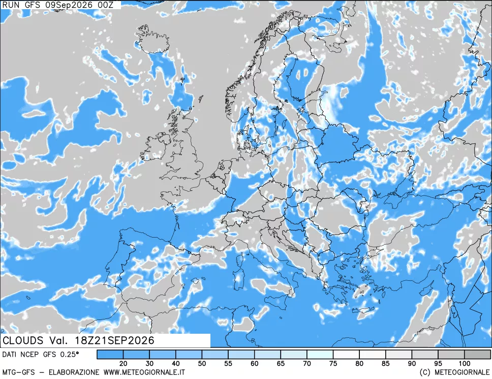 mappa Nuvolosità totale