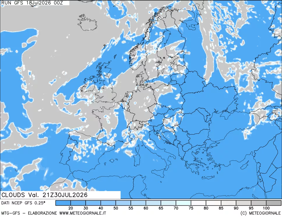 mappa Nuvolosità totale