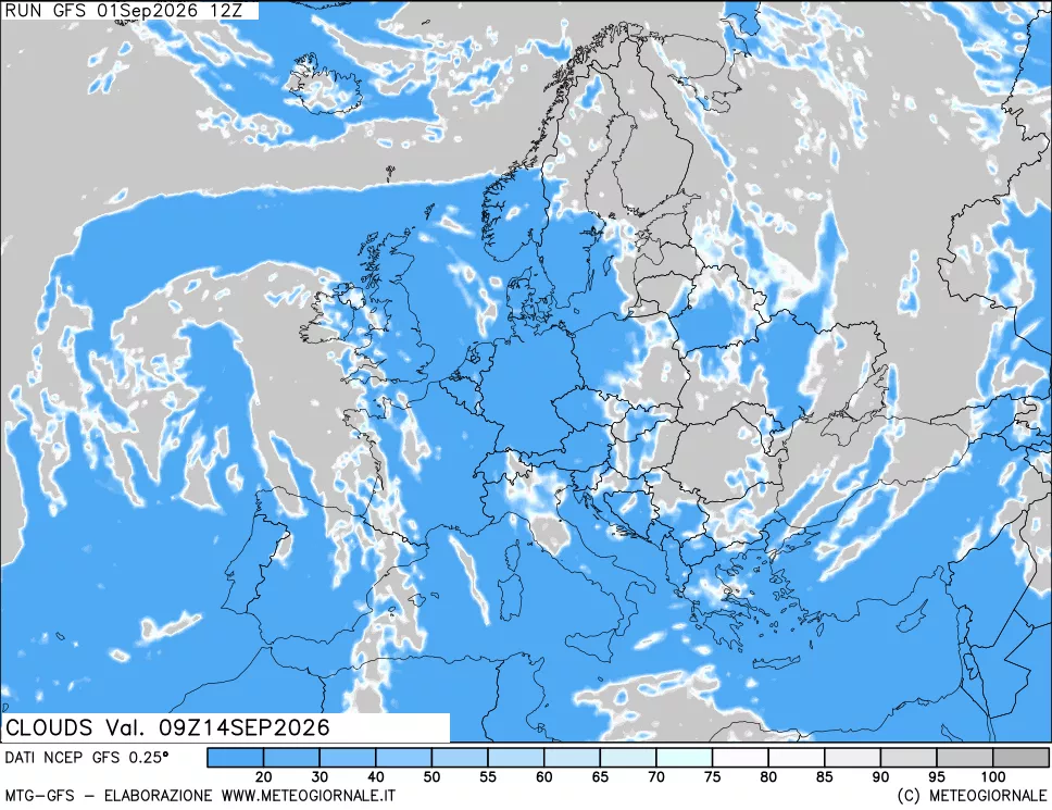 mappa Nuvolosità totale