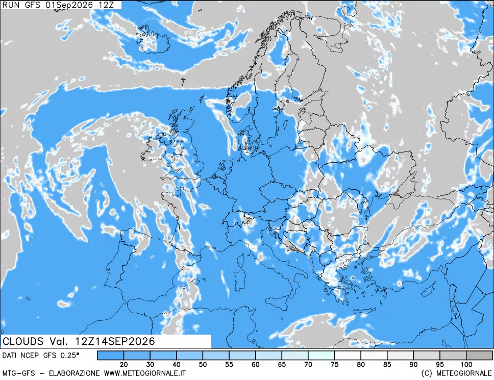 mappa Nuvolosità totale