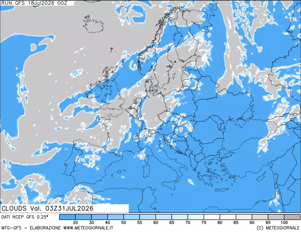 mappa Nuvolosità totale