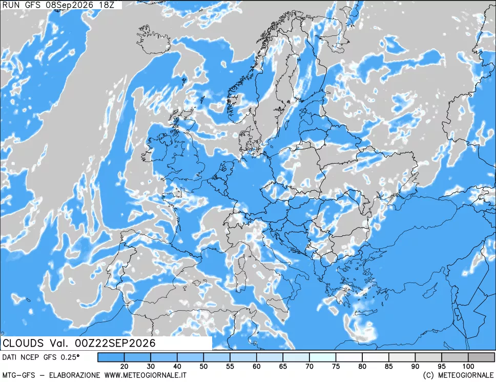 mappa Nuvolosità totale