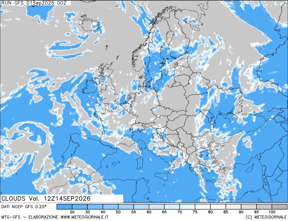mappa Nuvolosità totale