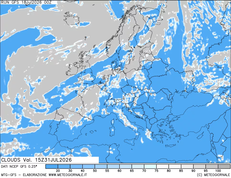 mappa Nuvolosità totale