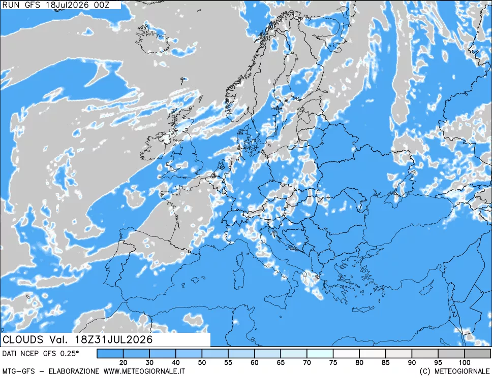 mappa Nuvolosità totale