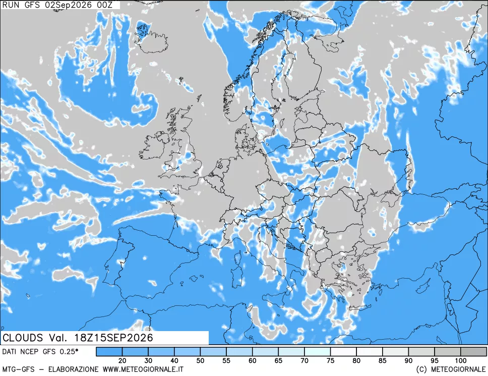 mappa Nuvolosità totale