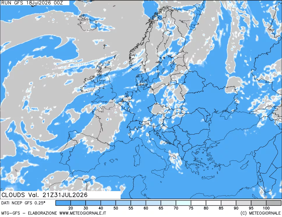mappa Nuvolosità totale