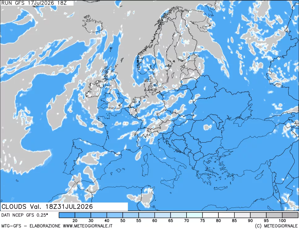 mappa Nuvolosità totale