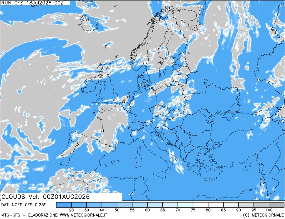 mappa Nuvolosità totale