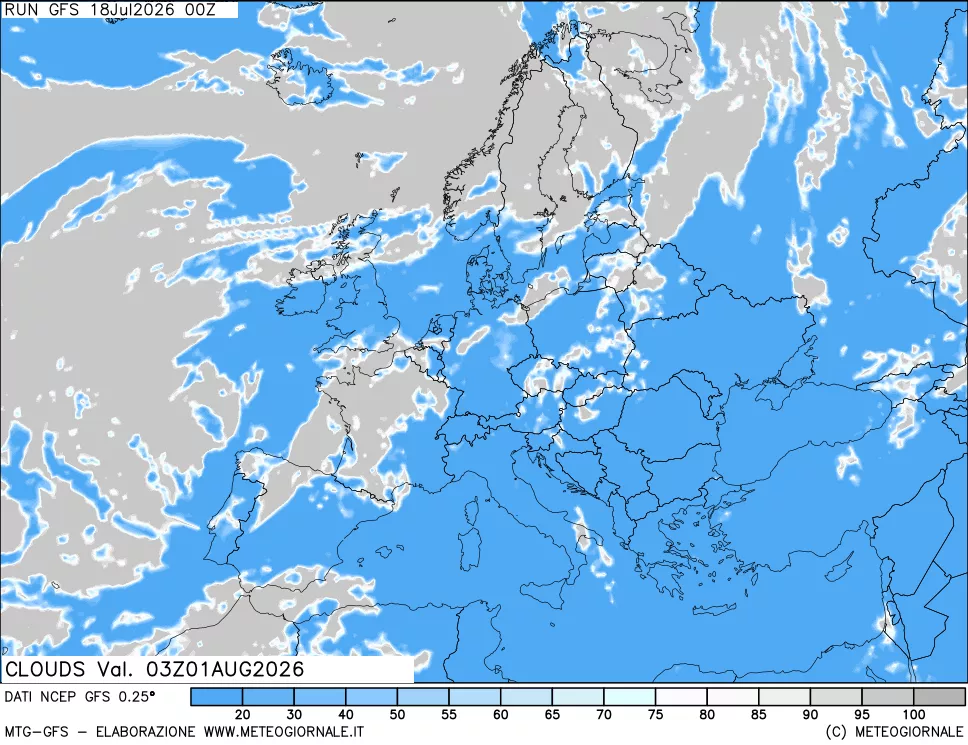 mappa Nuvolosità totale