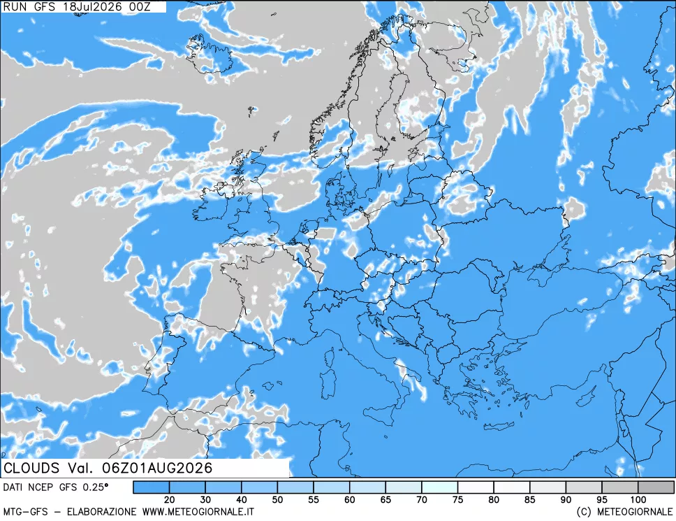 mappa Nuvolosità totale