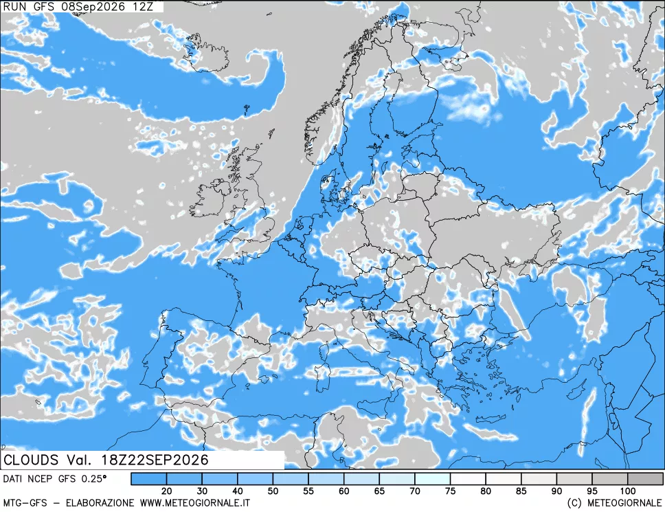 mappa Nuvolosità totale