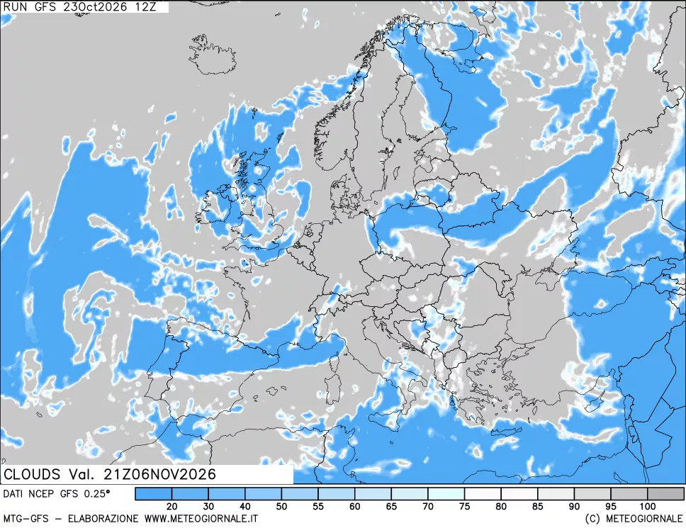 mappa Nuvolosità totale