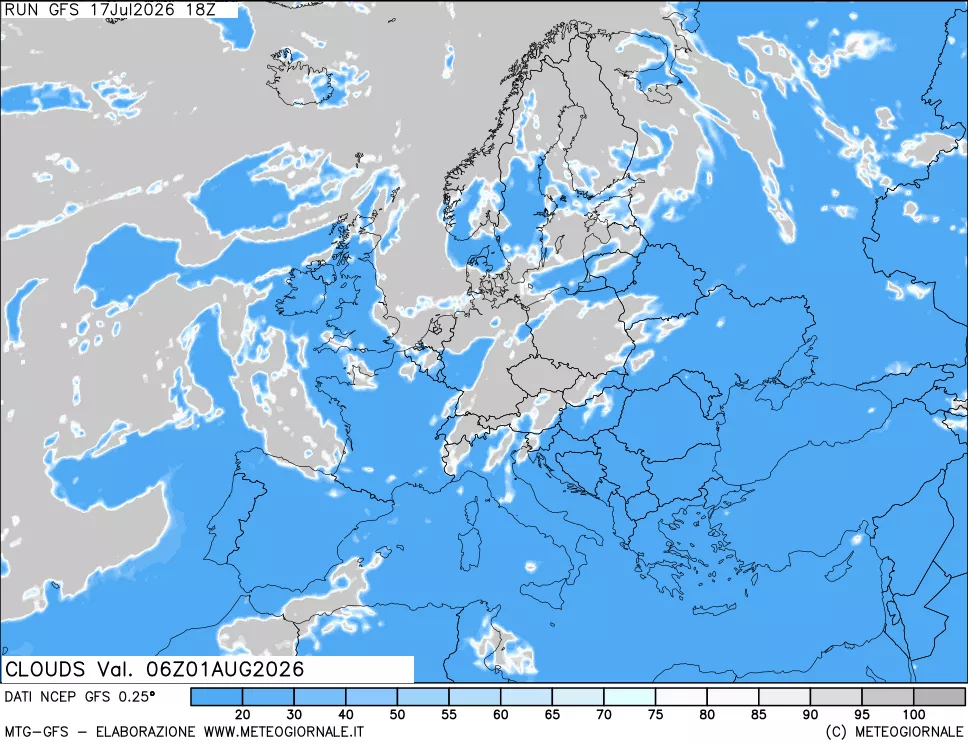 mappa Nuvolosità totale