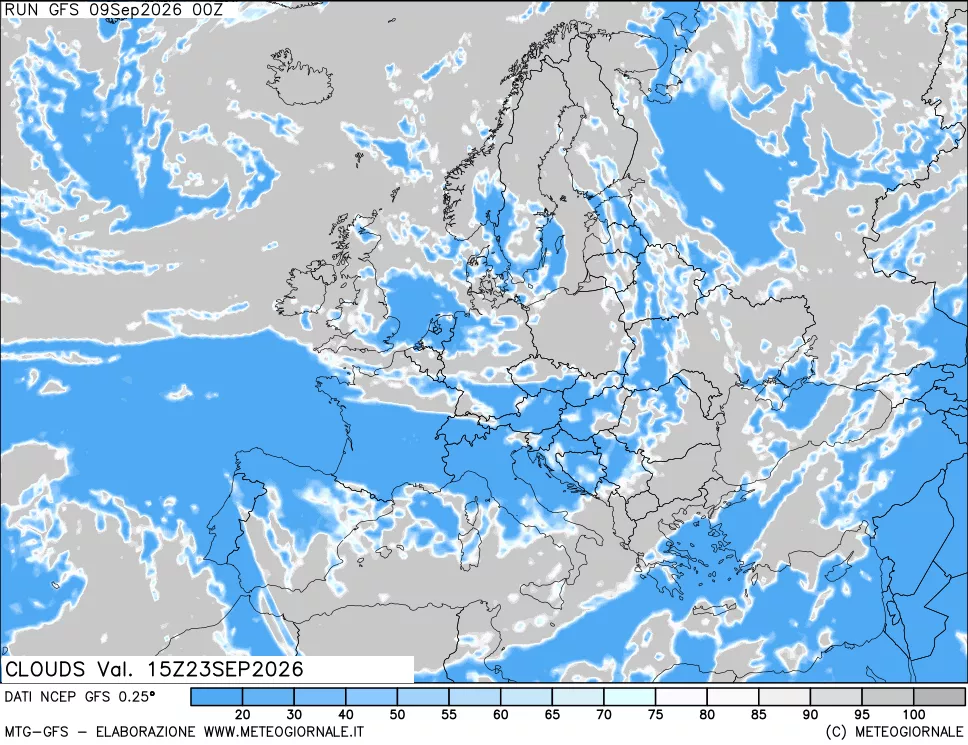 mappa Nuvolosità totale