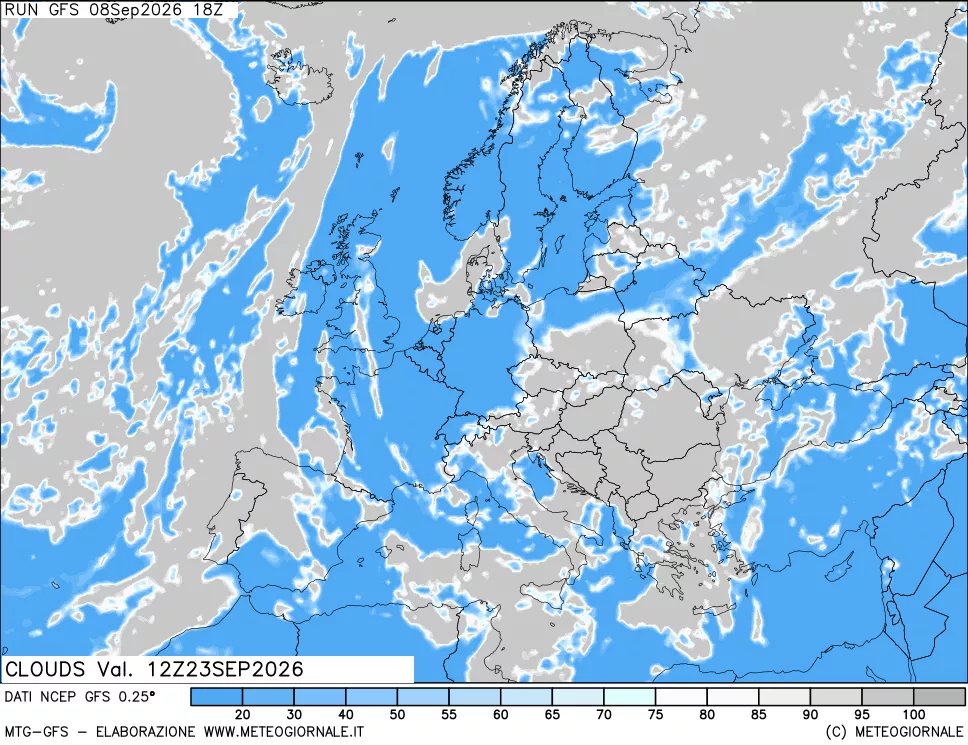 mappa Nuvolosità totale