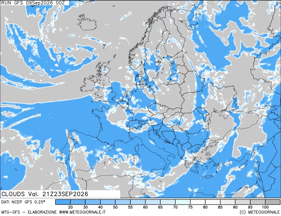 mappa Nuvolosità totale