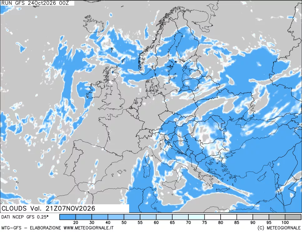 mappa Nuvolosità totale