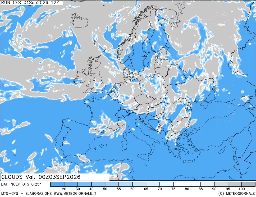 mappa Nuvolosità totale