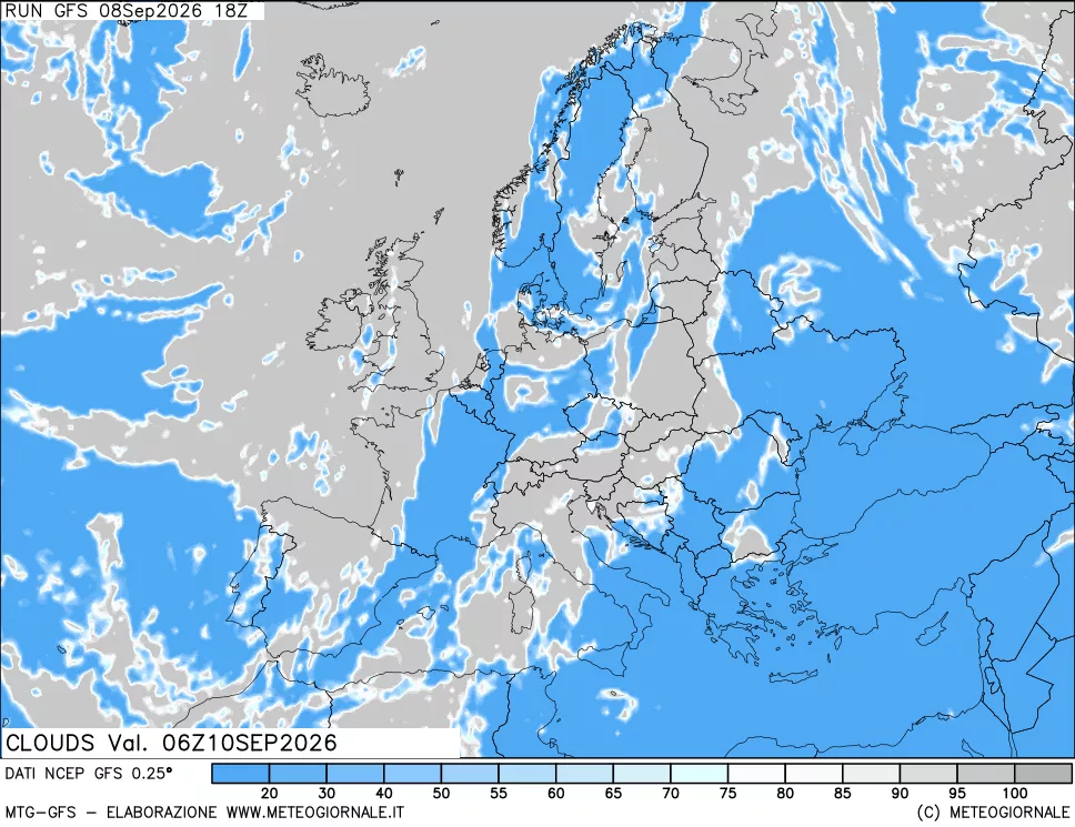 mappa Nuvolosità totale