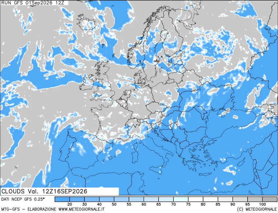 mappa Nuvolosità totale