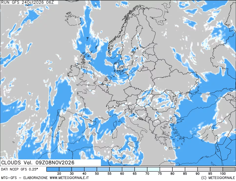 mappa Nuvolosità totale
