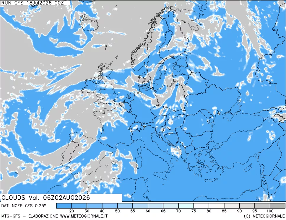 mappa Nuvolosità totale