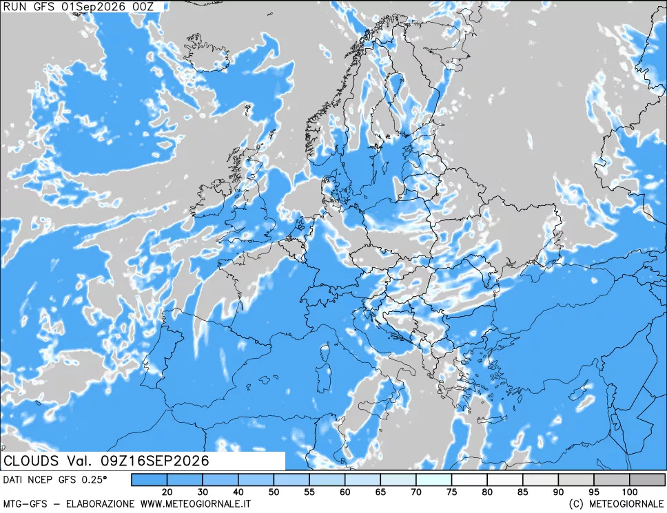 mappa Nuvolosità totale