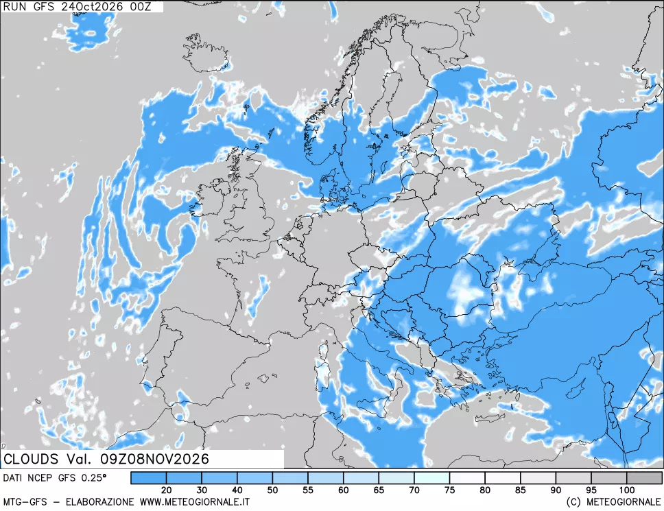 mappa Nuvolosità totale