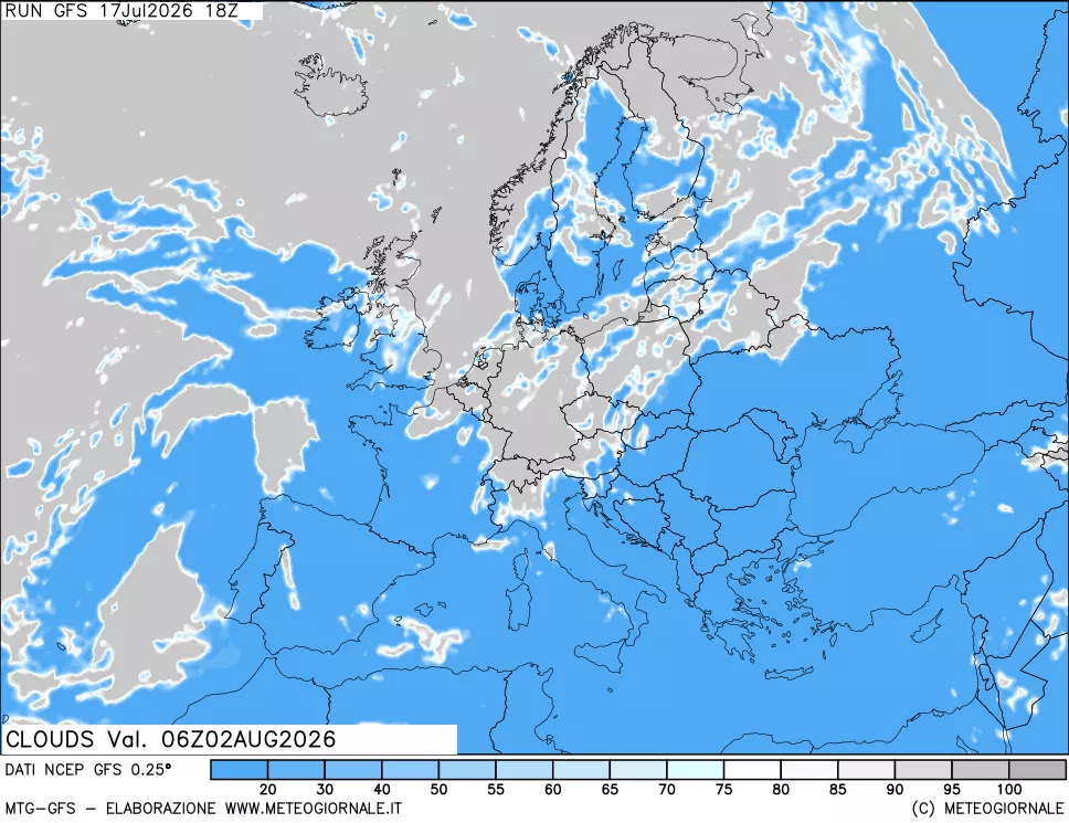 mappa Nuvolosità totale