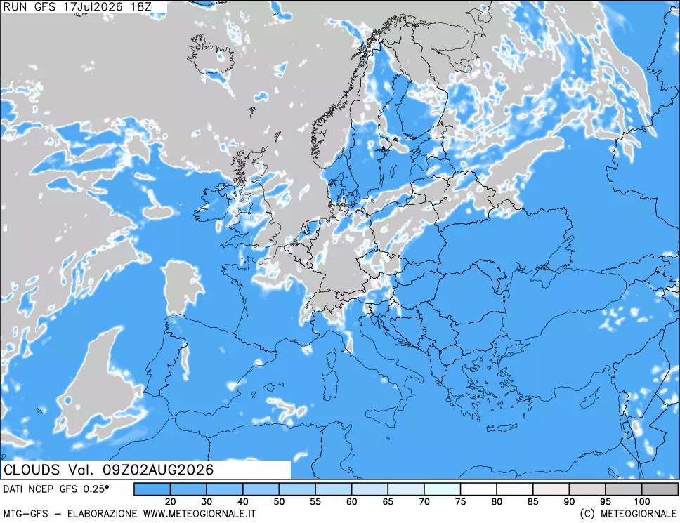 mappa Nuvolosità totale