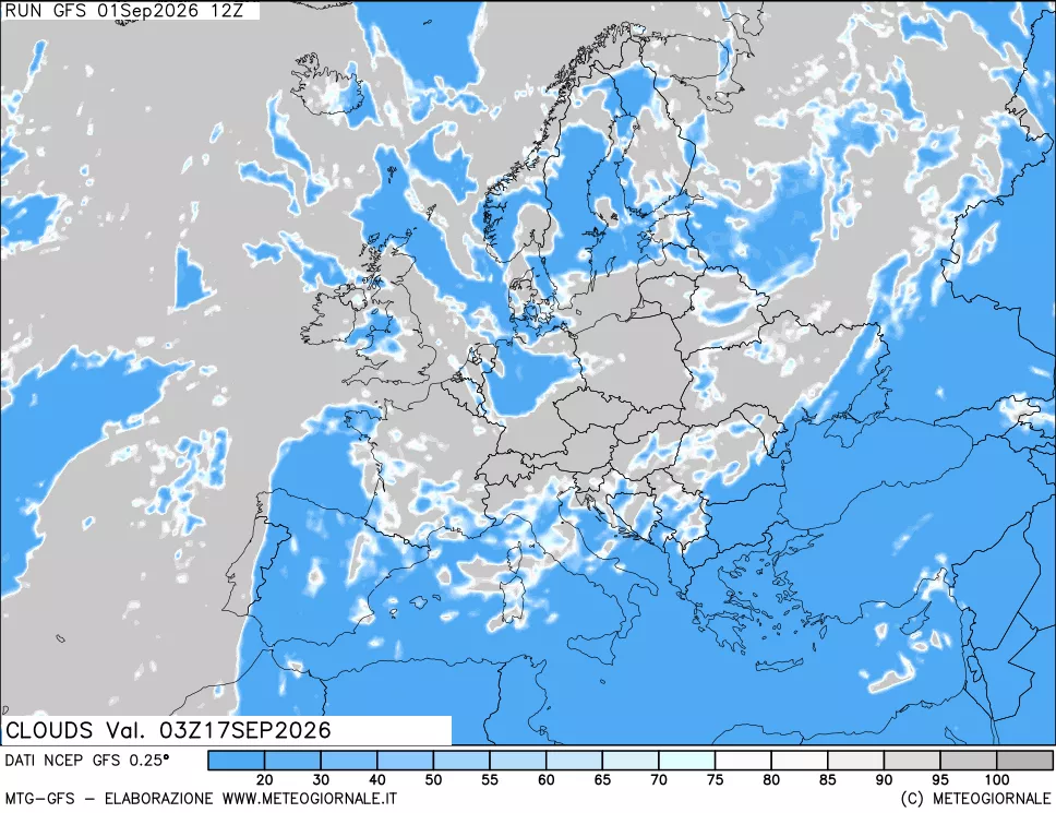 mappa Nuvolosità totale