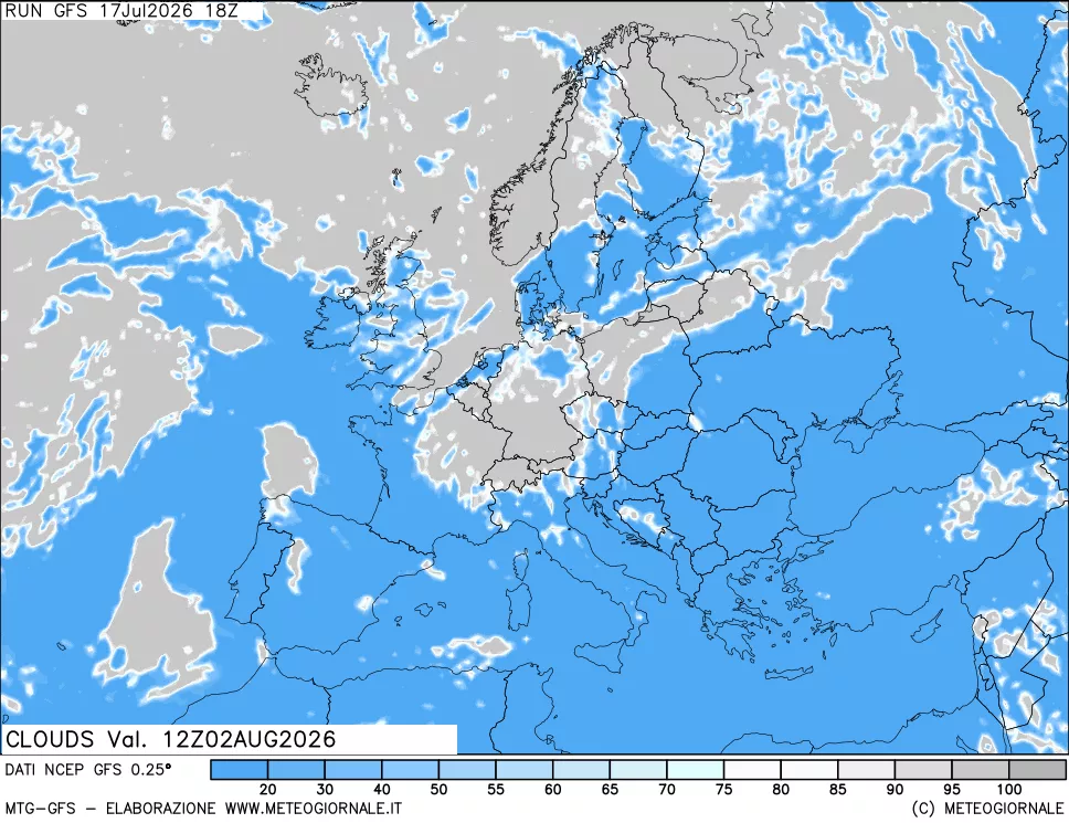 mappa Nuvolosità totale