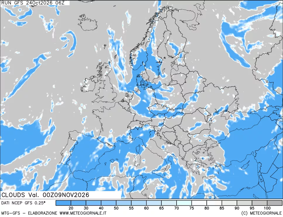 mappa Nuvolosità totale