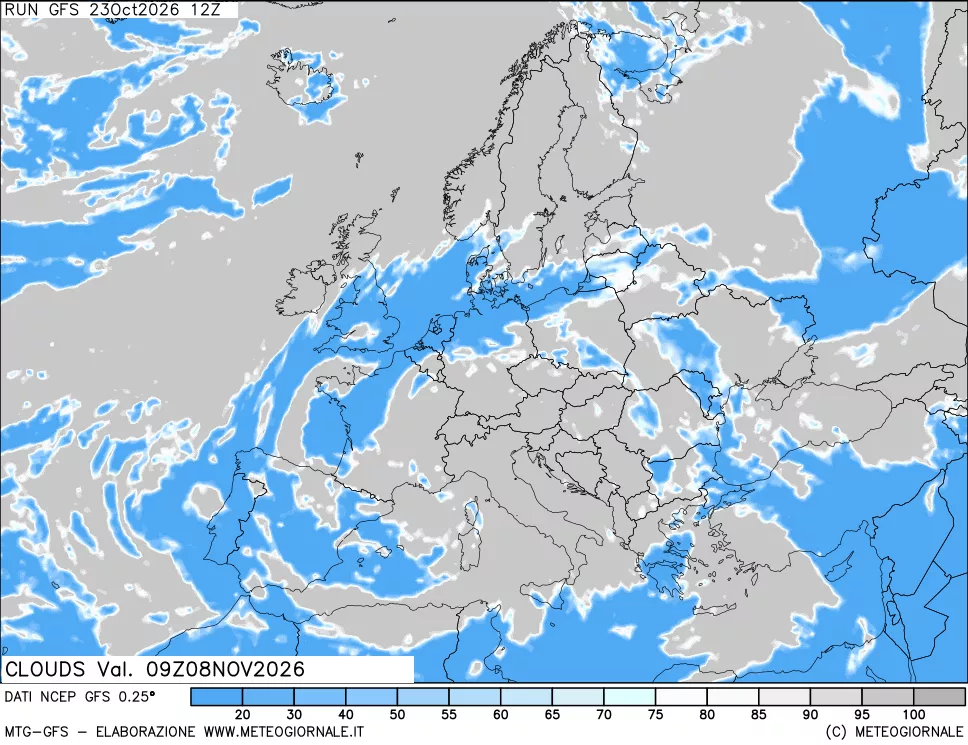 mappa Nuvolosità totale